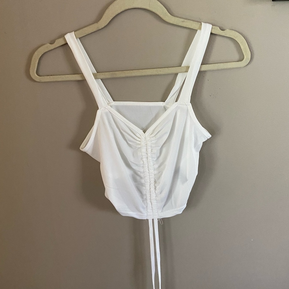 White crop top